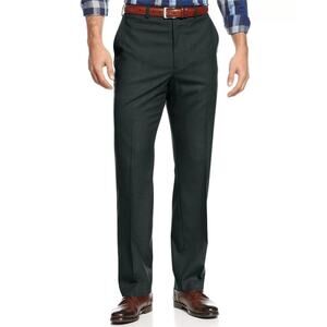 Michael Kors Men's Gray Solid Classic-Fit Stretch Dress Pants Size 36W X 29L
